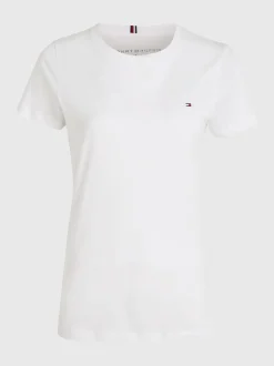 T-Shirty*Tommy Hilfiger Bluzka Heritage Z Okrągłym Dekoltem CLASSIC WHITE