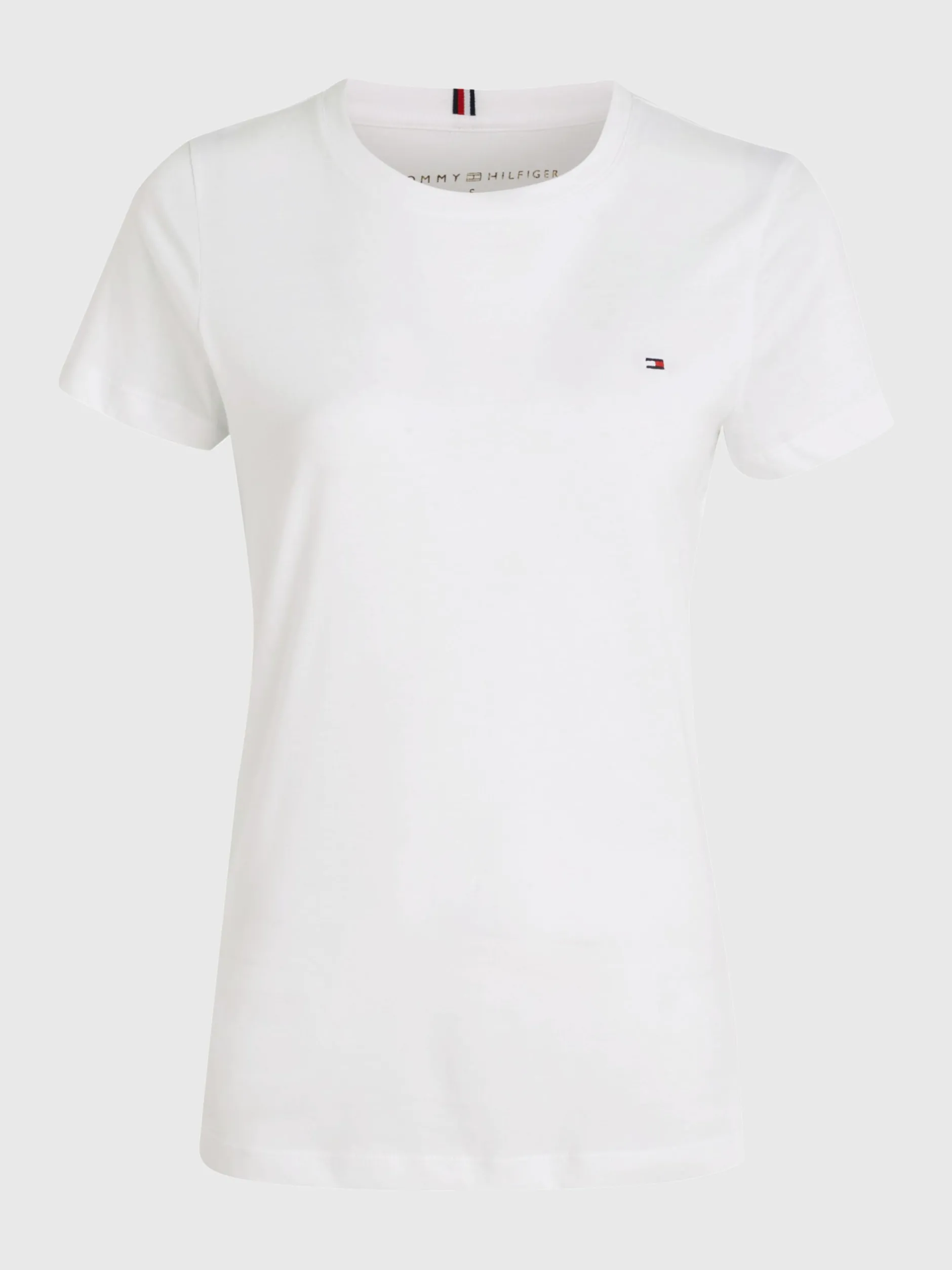 T-Shirty*Tommy Hilfiger Bluzka Heritage Z Okrągłym Dekoltem CLASSIC WHITE