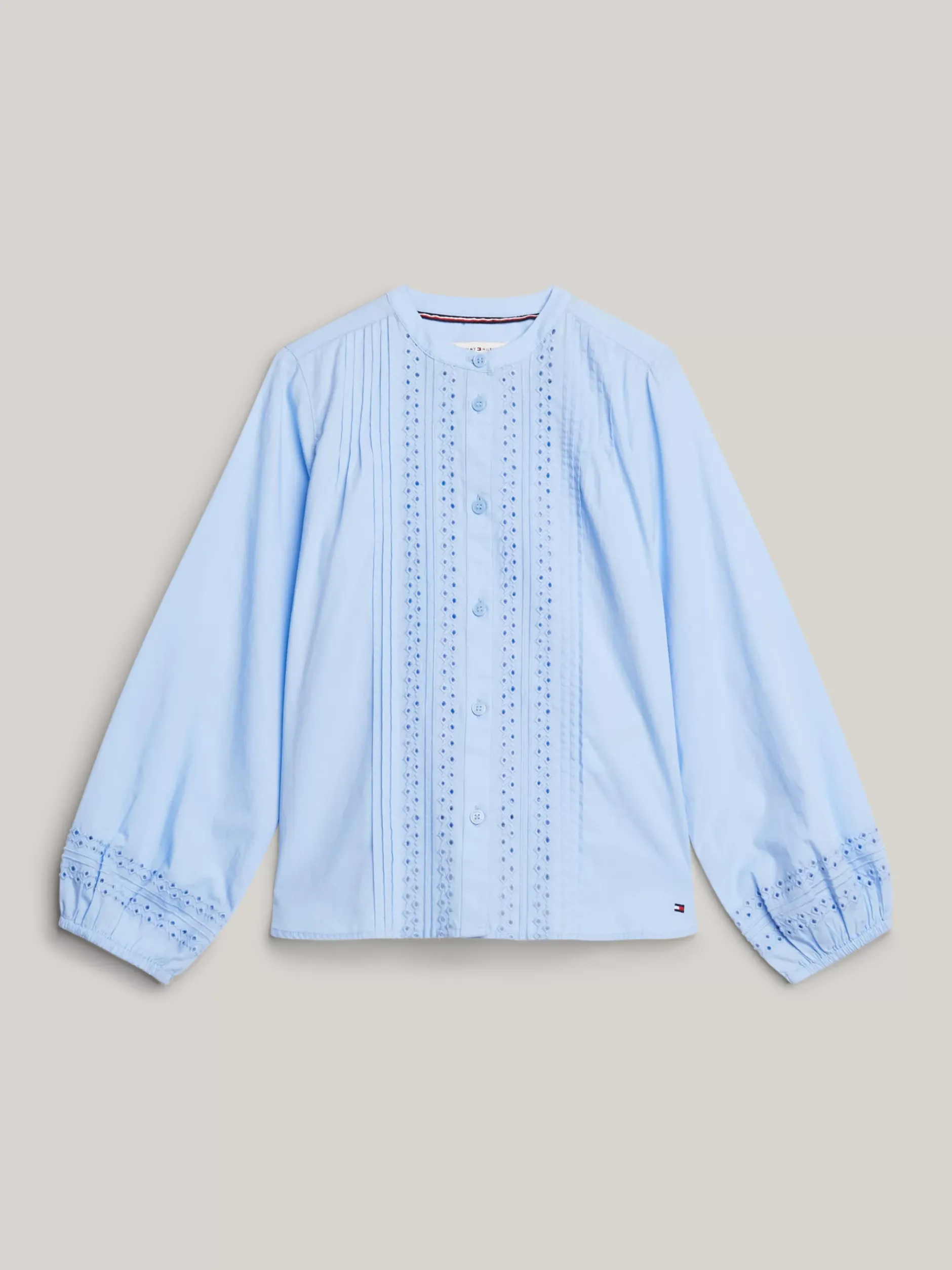 Topy I T-Shirty*Tommy Hilfiger Bluzka Z Haftem Angielskim O Luźnym Kroju VESSEL BLUE