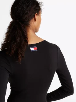 T-Shirty*Tommy Hilfiger Body TH Heritage Z Długim Rękawem BLACK