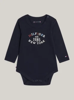 Dziewczynki|Chłopcy*Tommy Hilfiger Body Z Długim Rękawem I Logo Hilfiger Monotype DESERT SKY