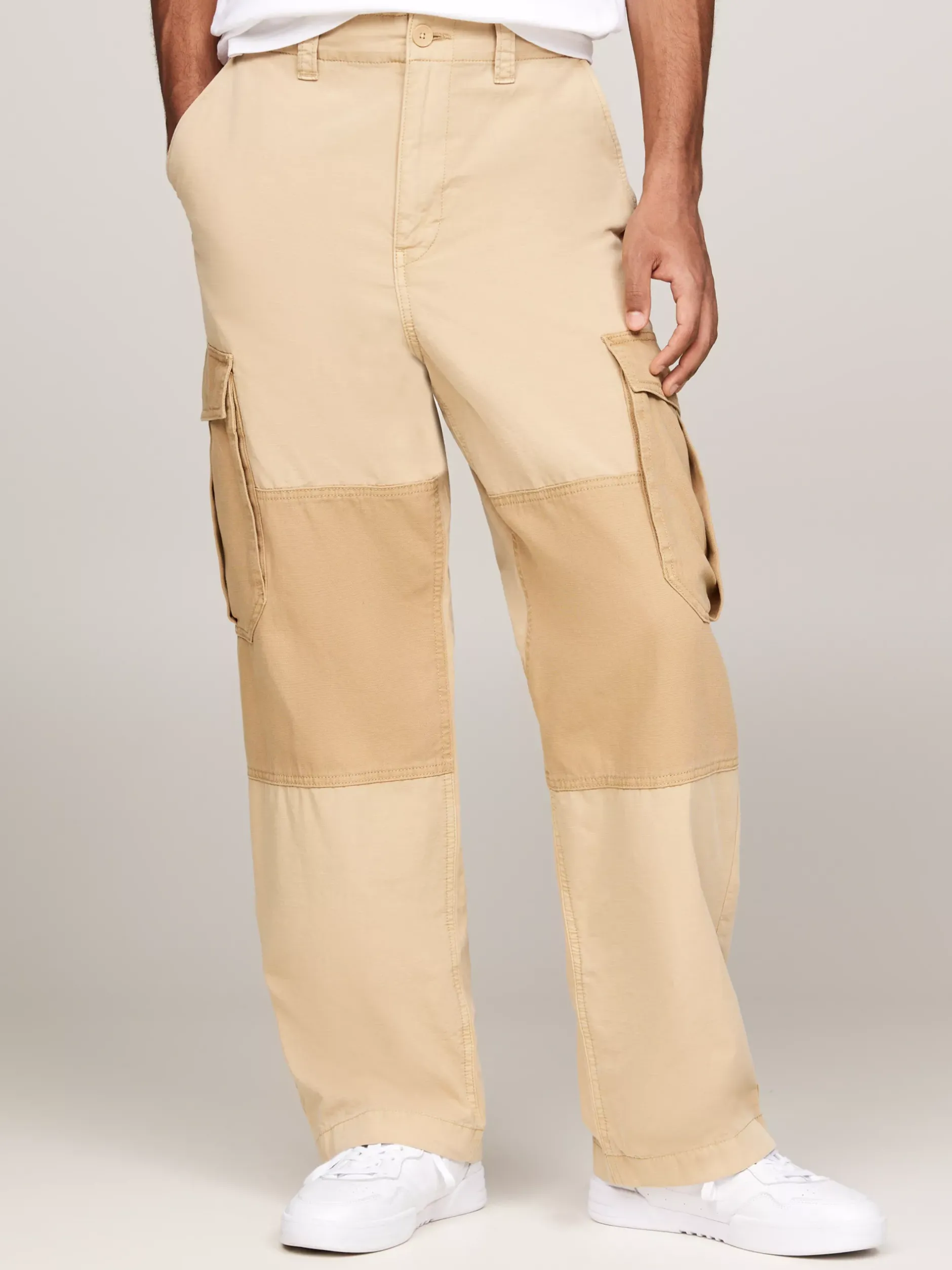 Spodnie*Tommy Hilfiger Bojówki Aiden O Obszernym Kroju GENTLE GOLD