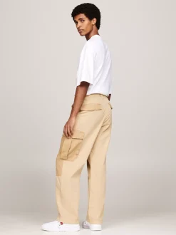 Spodnie*Tommy Hilfiger Bojówki Aiden O Obszernym Kroju GENTLE GOLD
