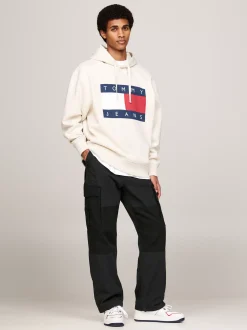 Spodnie*Tommy Hilfiger Bojówki Aiden O Obszernym Kroju BLACK
