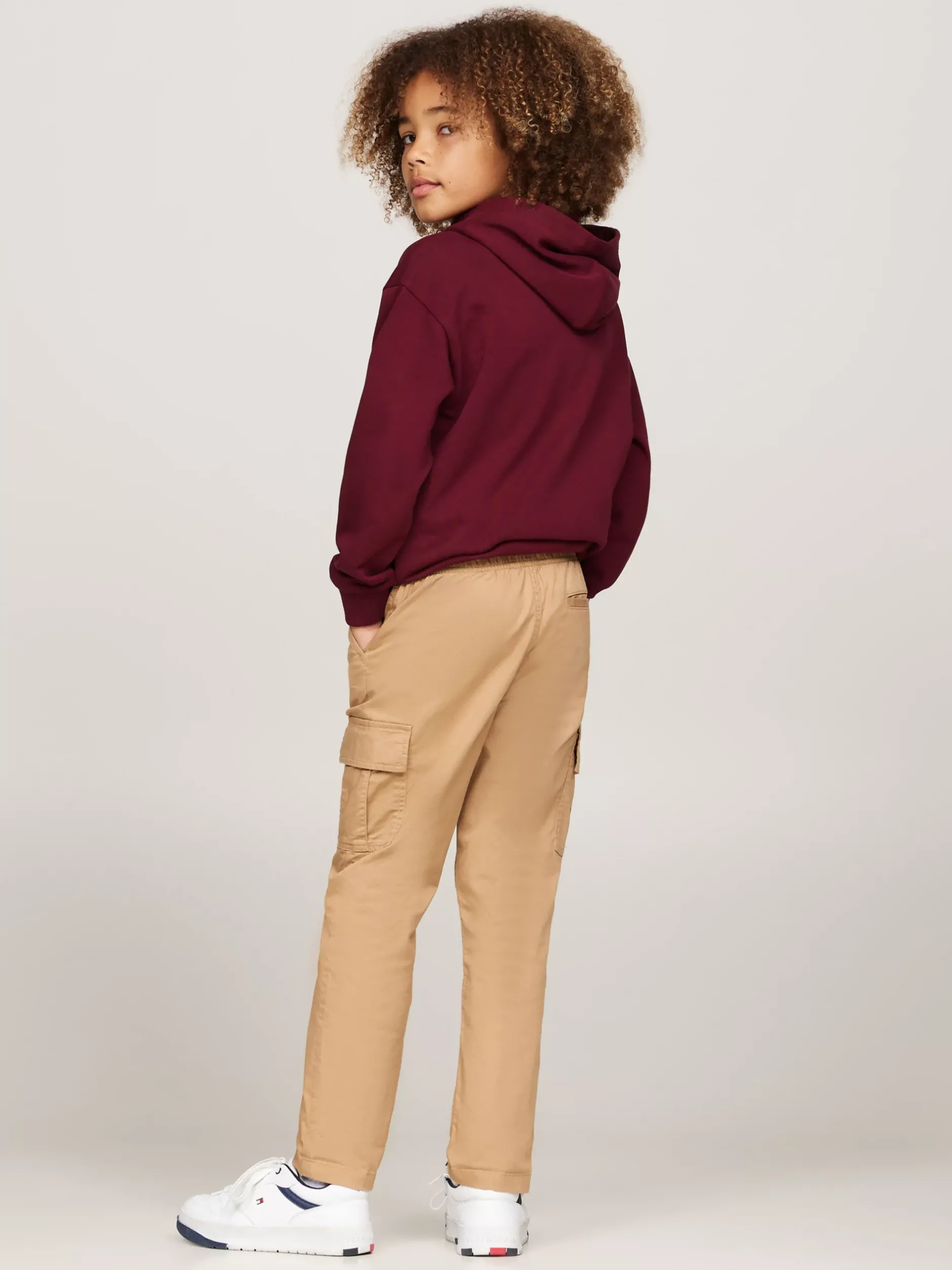 Spodnie I Szorty*Tommy Hilfiger Bojówki O Luźnym Kroju Z Troczkami CLASSIC KHAKI