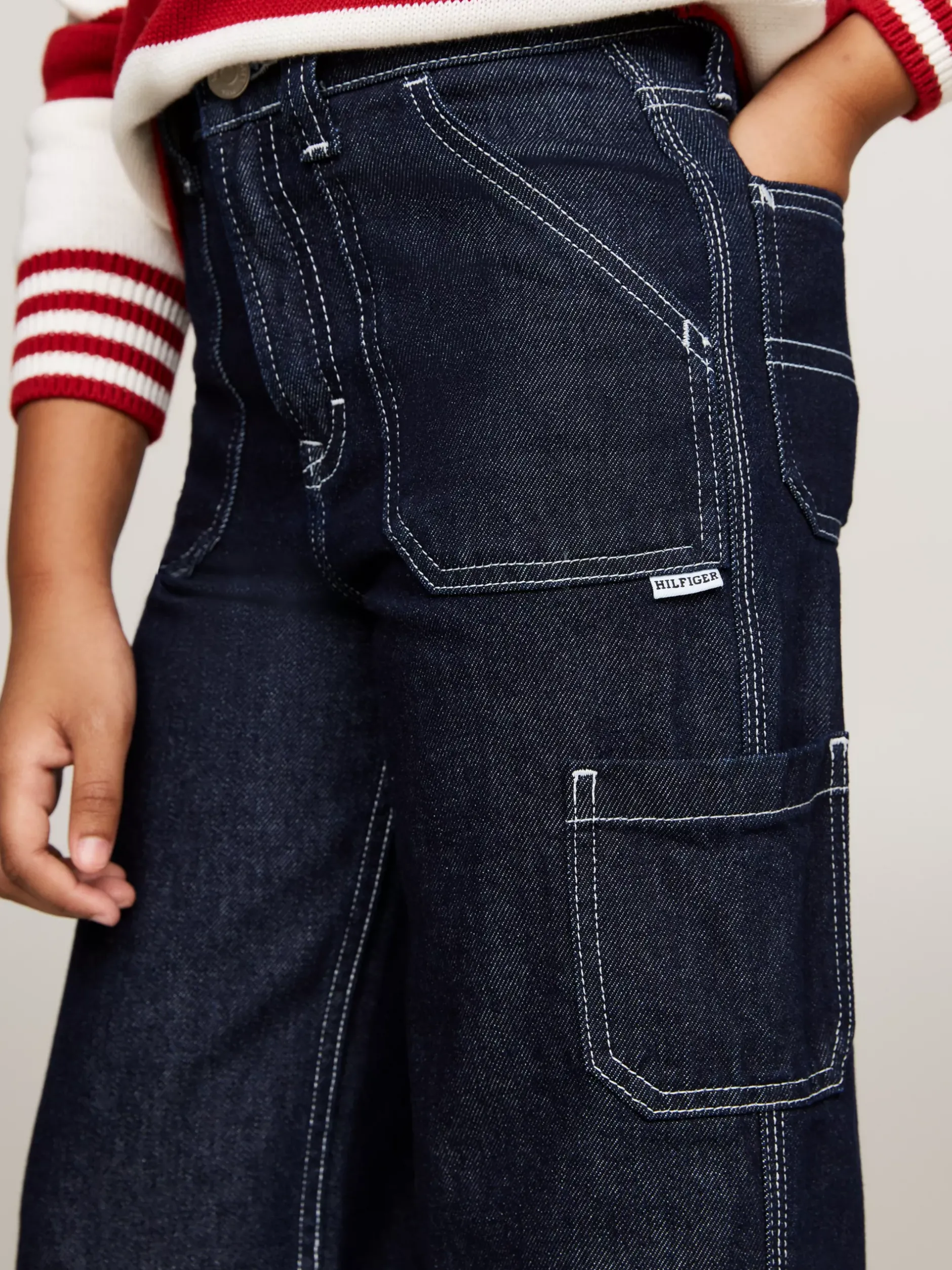 Jeansy*Tommy Hilfiger Bojówki Z Szerokimi Nogawkami RINSE