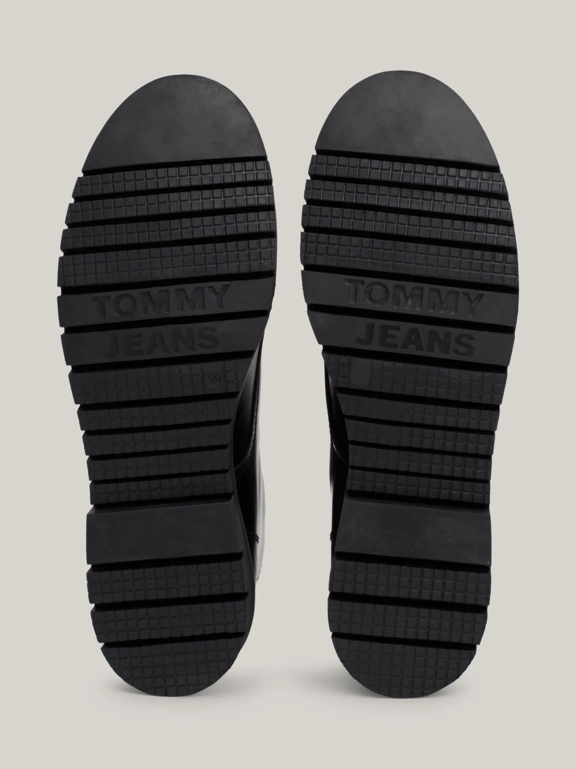Sznurowane Botki|Botki*Tommy Hilfiger Botki Z Lakierowanej Skóry Z Protektorem BLACK