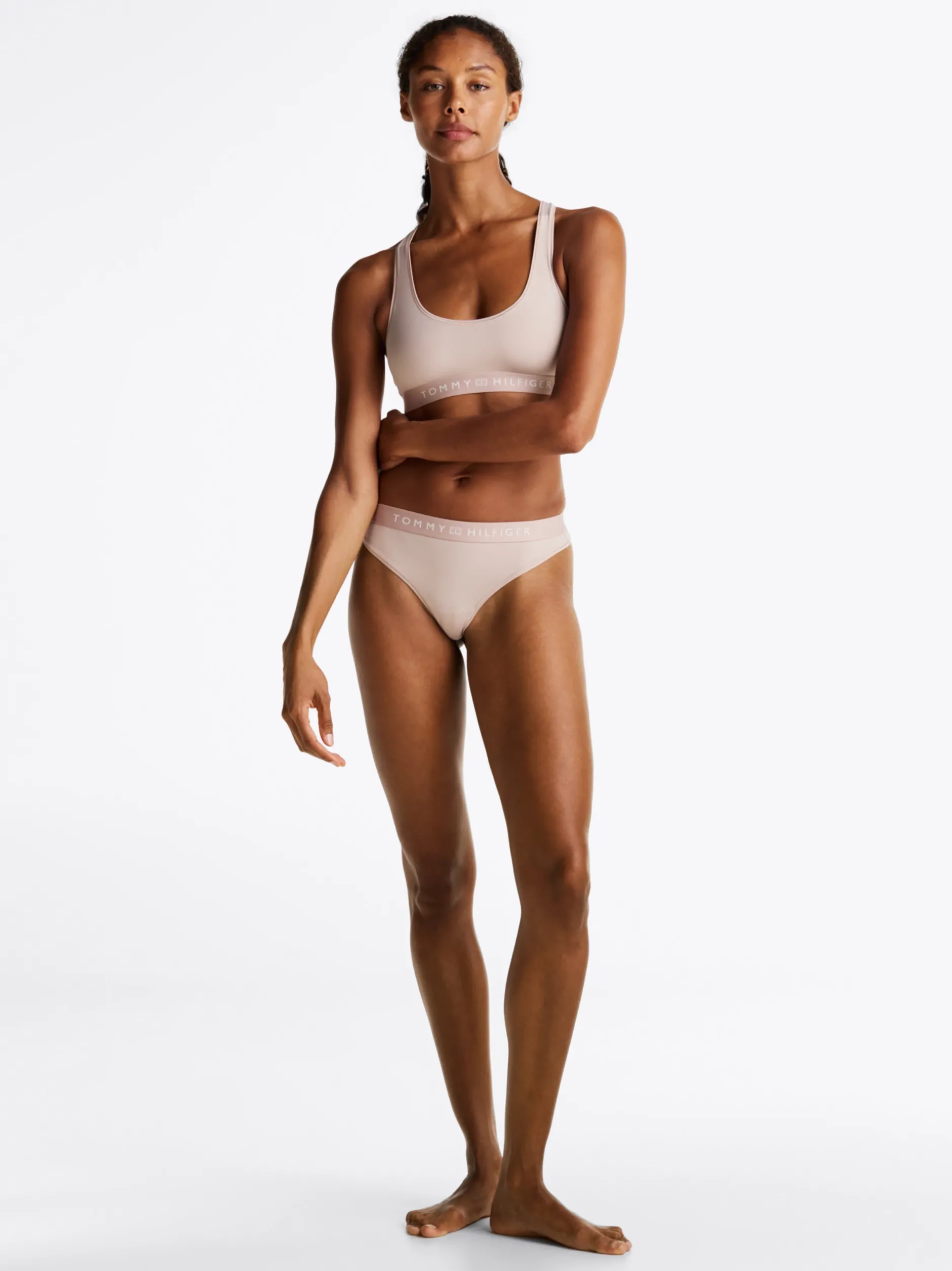 Biustonosze|Bielizna*Tommy Hilfiger Braletka Bez Podszewki Z Logo BALANCED BEIGE