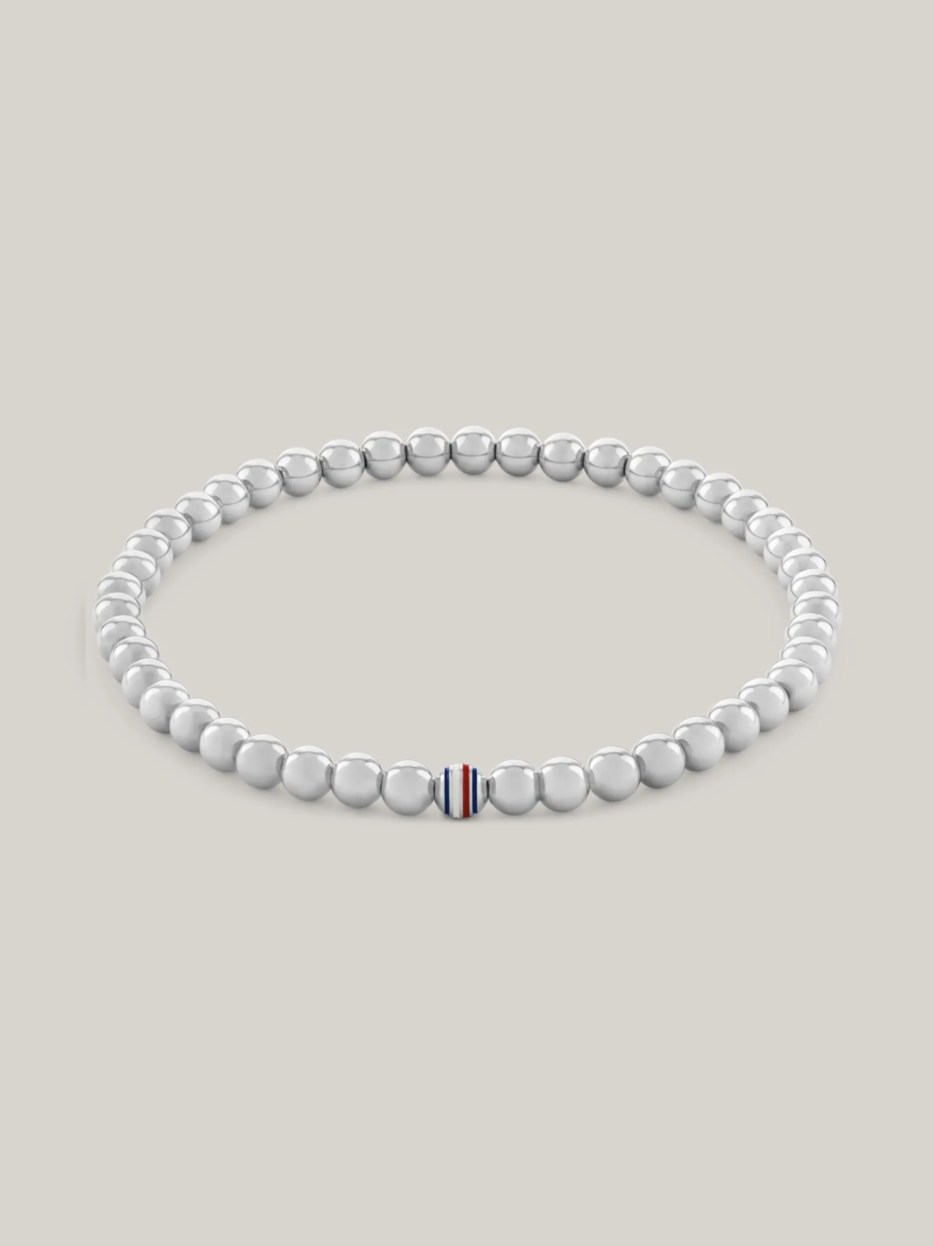 Biżuteria*Tommy Hilfiger Bransoletka Z Koralików Ze Stali Nierdzewnej SILVER