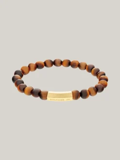 Biżuteria & Spinki Do Mankietów*Tommy Hilfiger Bransoletka Z Kwarcu Tygrysie Oko BROWN