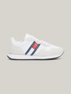 Sneakersy*Tommy Hilfiger Buty Do Biegania O Mieszanej Fakturze WHITE