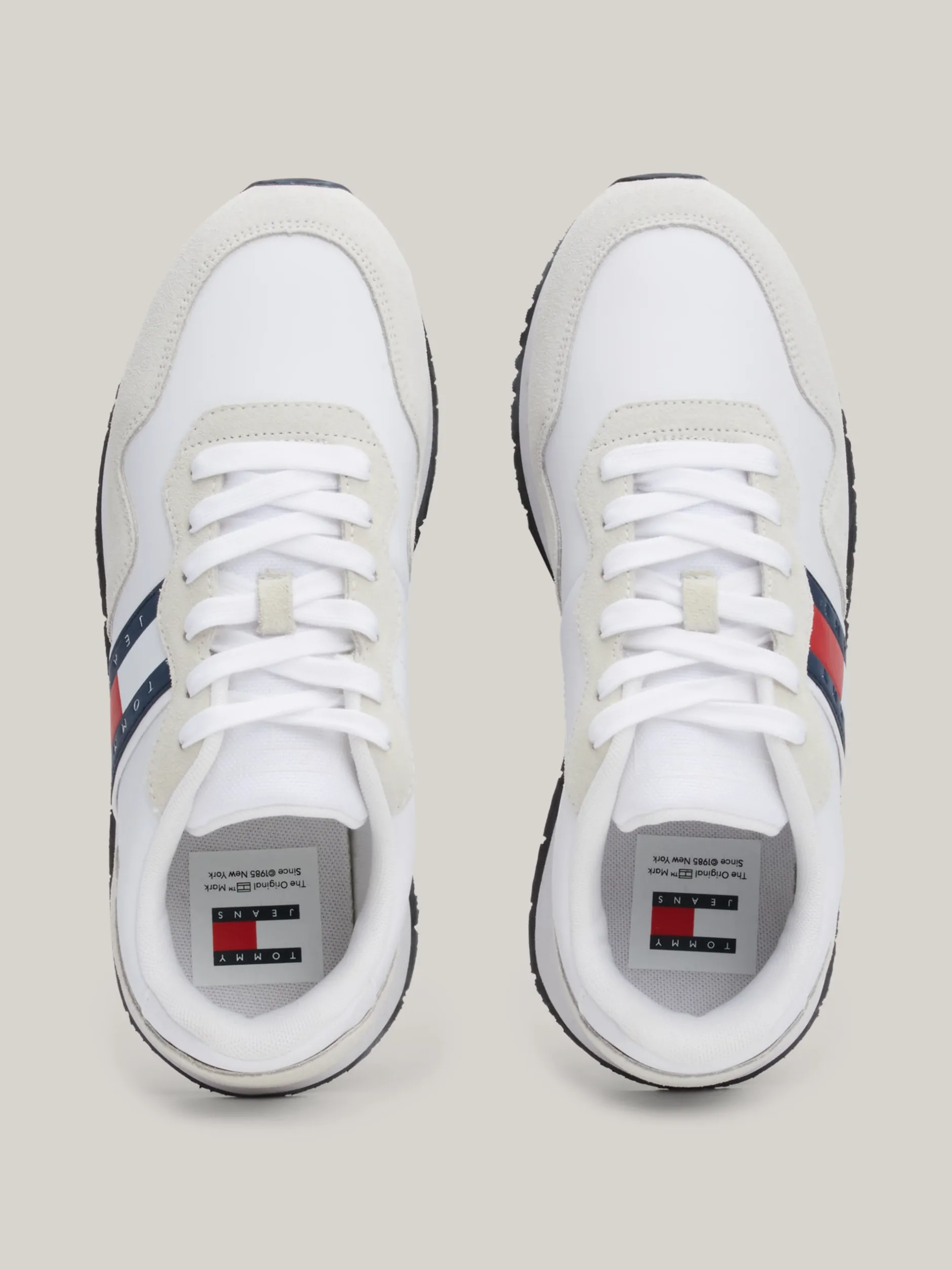 Sneakersy*Tommy Hilfiger Buty Do Biegania O Mieszanej Fakturze WHITE