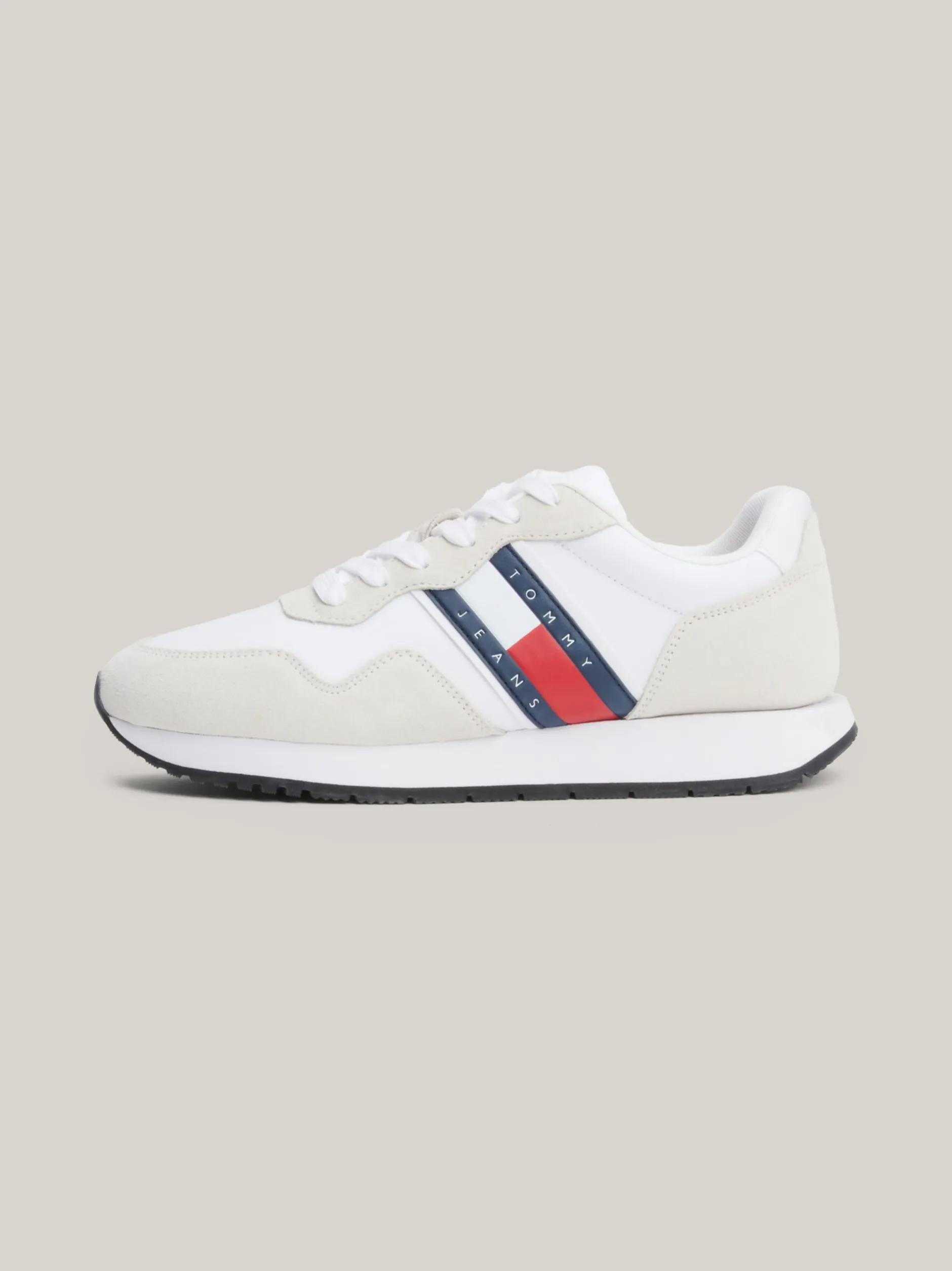 Sneakersy*Tommy Hilfiger Buty Do Biegania O Mieszanej Fakturze WHITE