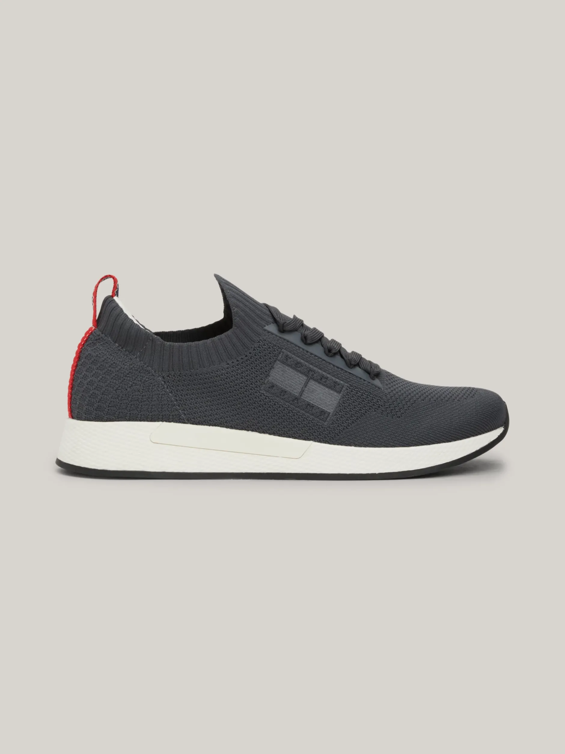 Sneakersy*Tommy Hilfiger Buty Do Biegania Z Dzianinową Cholewką NEW CHARCOAL