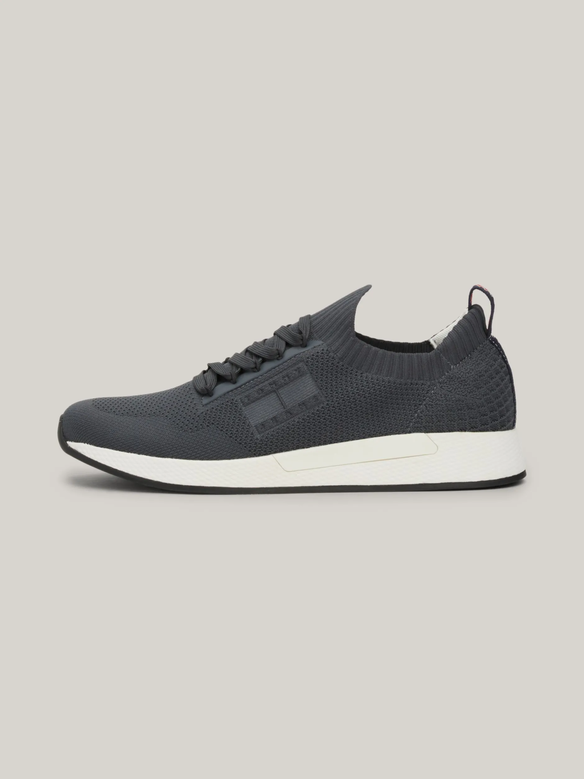 Sneakersy*Tommy Hilfiger Buty Do Biegania Z Dzianinową Cholewką NEW CHARCOAL