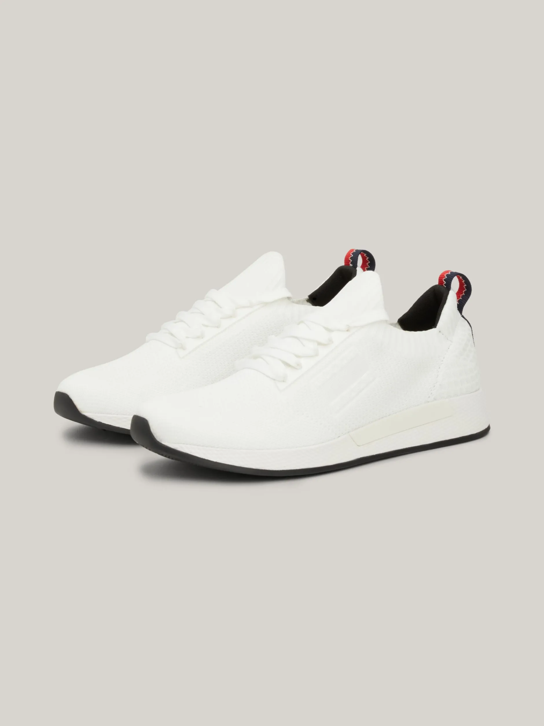 White Trainers|Sneakersy*Tommy Hilfiger Buty Do Biegania Z Dzianinową Cholewką ECRU