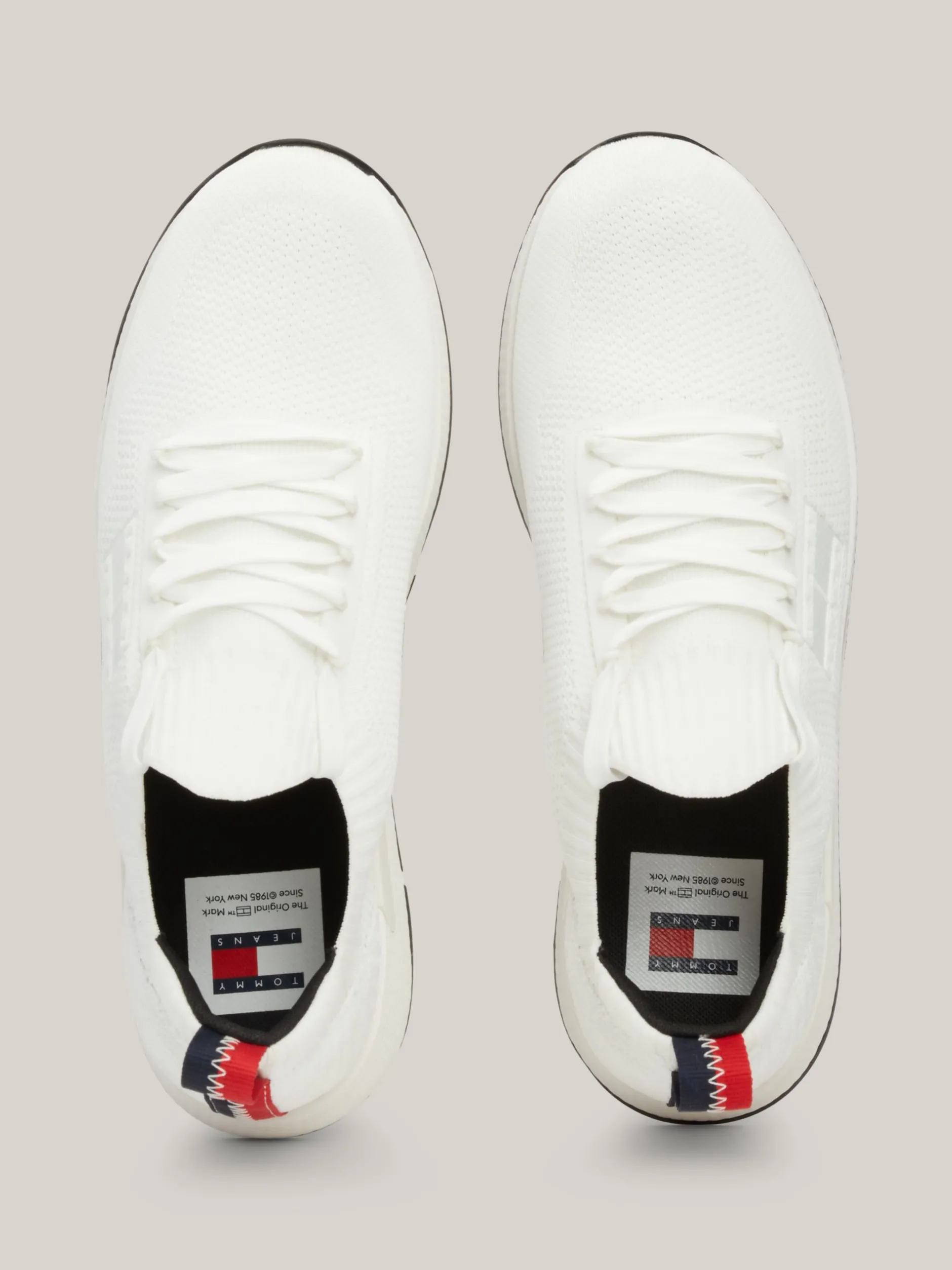 White Trainers|Sneakersy*Tommy Hilfiger Buty Do Biegania Z Dzianinową Cholewką ECRU