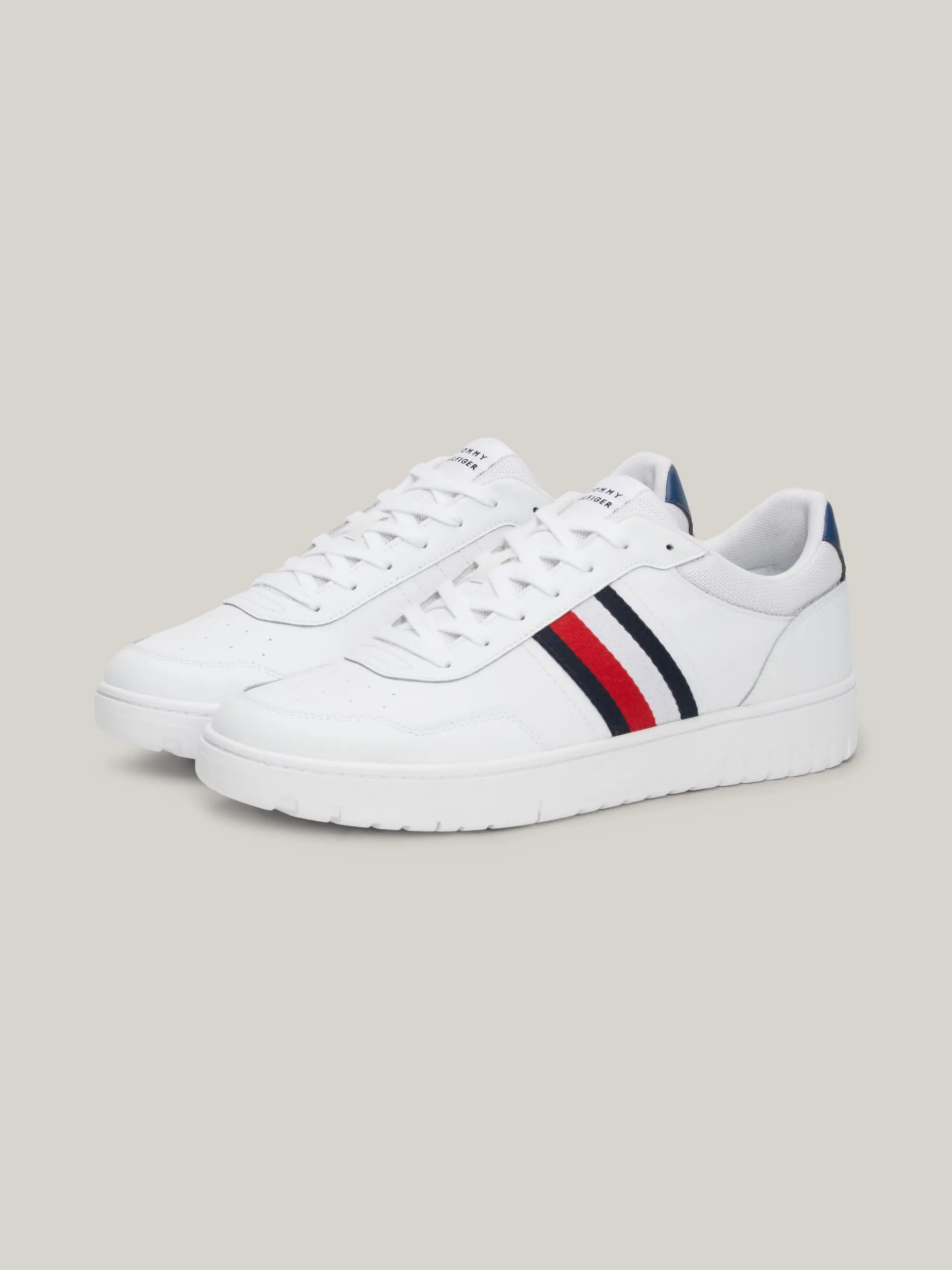 White Trainers|Sneakersy*Tommy Hilfiger Buty Do Koszykówki Z Sygnowaną Taśmą WHITE