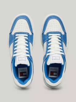 Sneakersy*Tommy Hilfiger Buty Koszykarskie Brooklyn Ze Wstawkami Z Denimu COASTAL COBALT