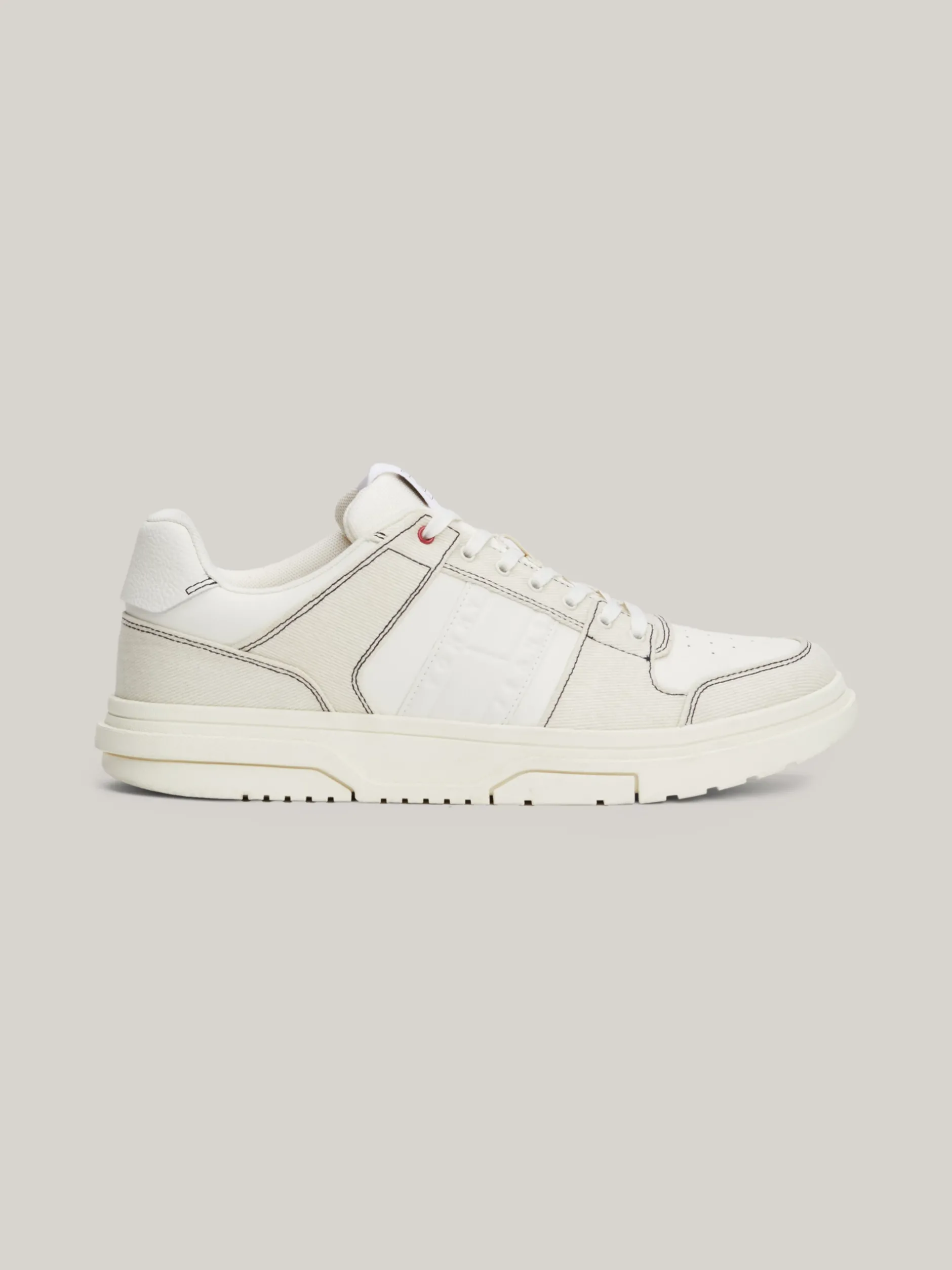 White Trainers|Sneakersy*Tommy Hilfiger Buty Koszykarskie Brooklyn Ze Wstawkami Z Denimu IVORY