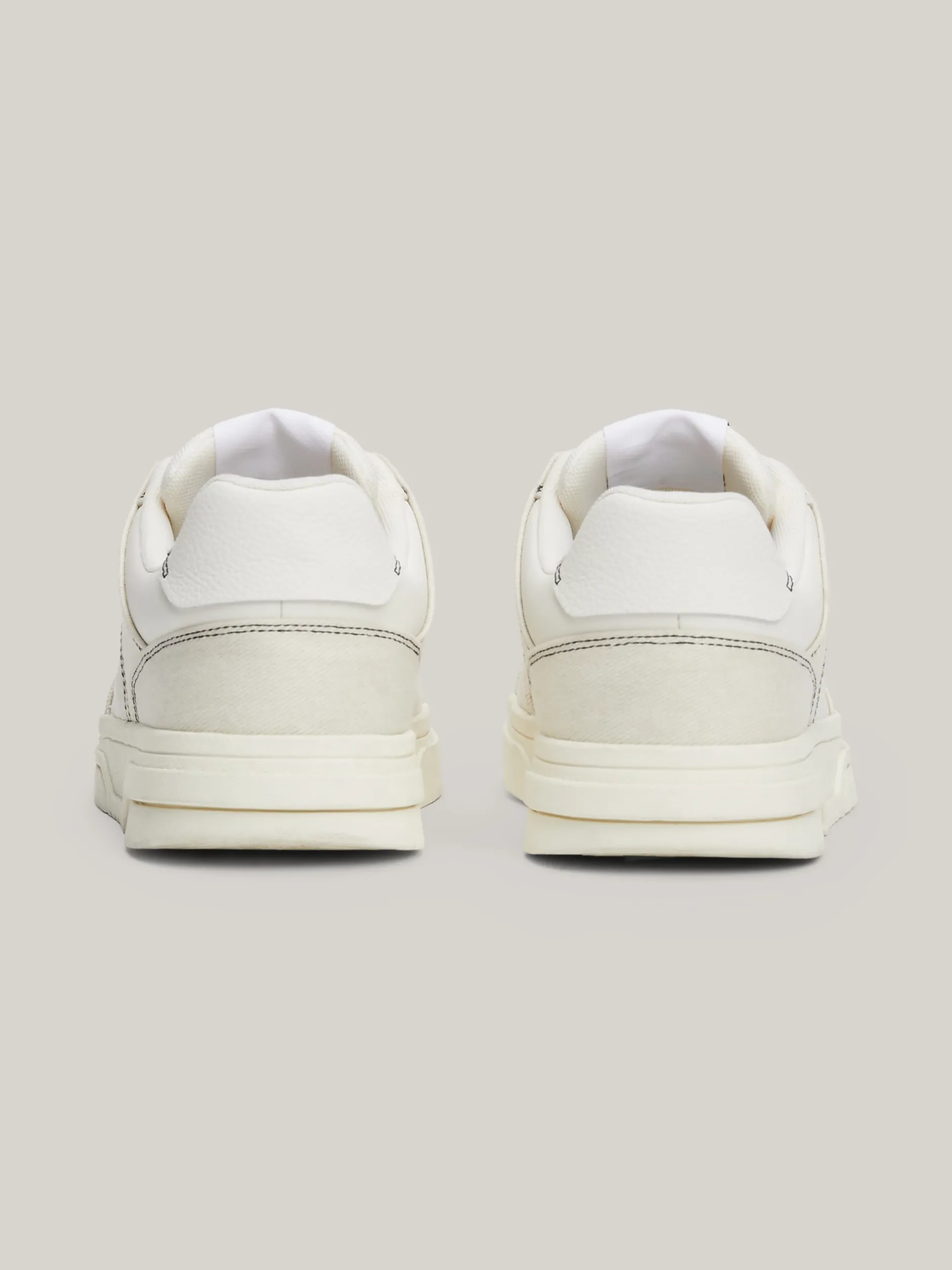 White Trainers|Sneakersy*Tommy Hilfiger Buty Koszykarskie Brooklyn Ze Wstawkami Z Denimu IVORY