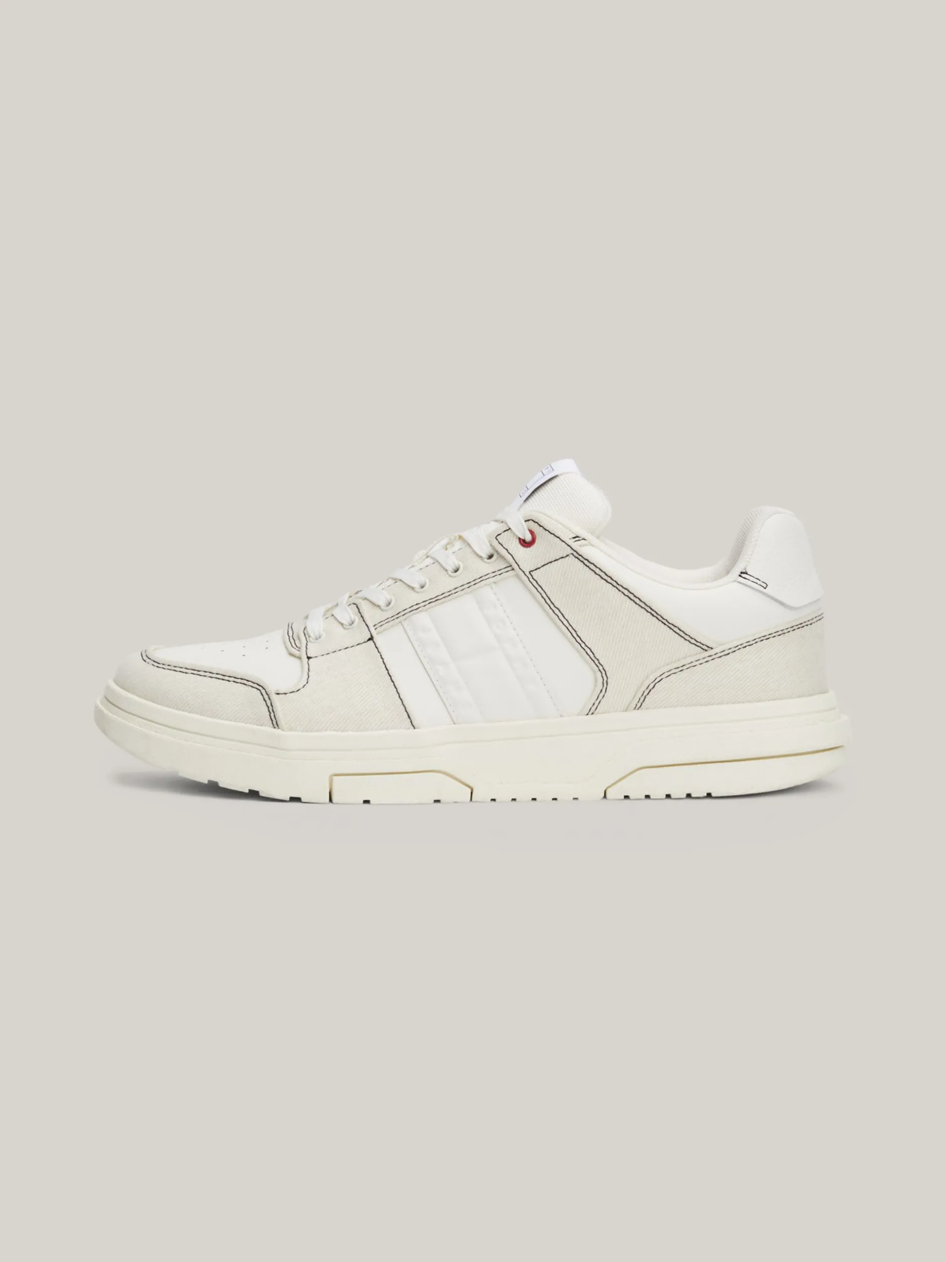 White Trainers|Sneakersy*Tommy Hilfiger Buty Koszykarskie Brooklyn Ze Wstawkami Z Denimu IVORY