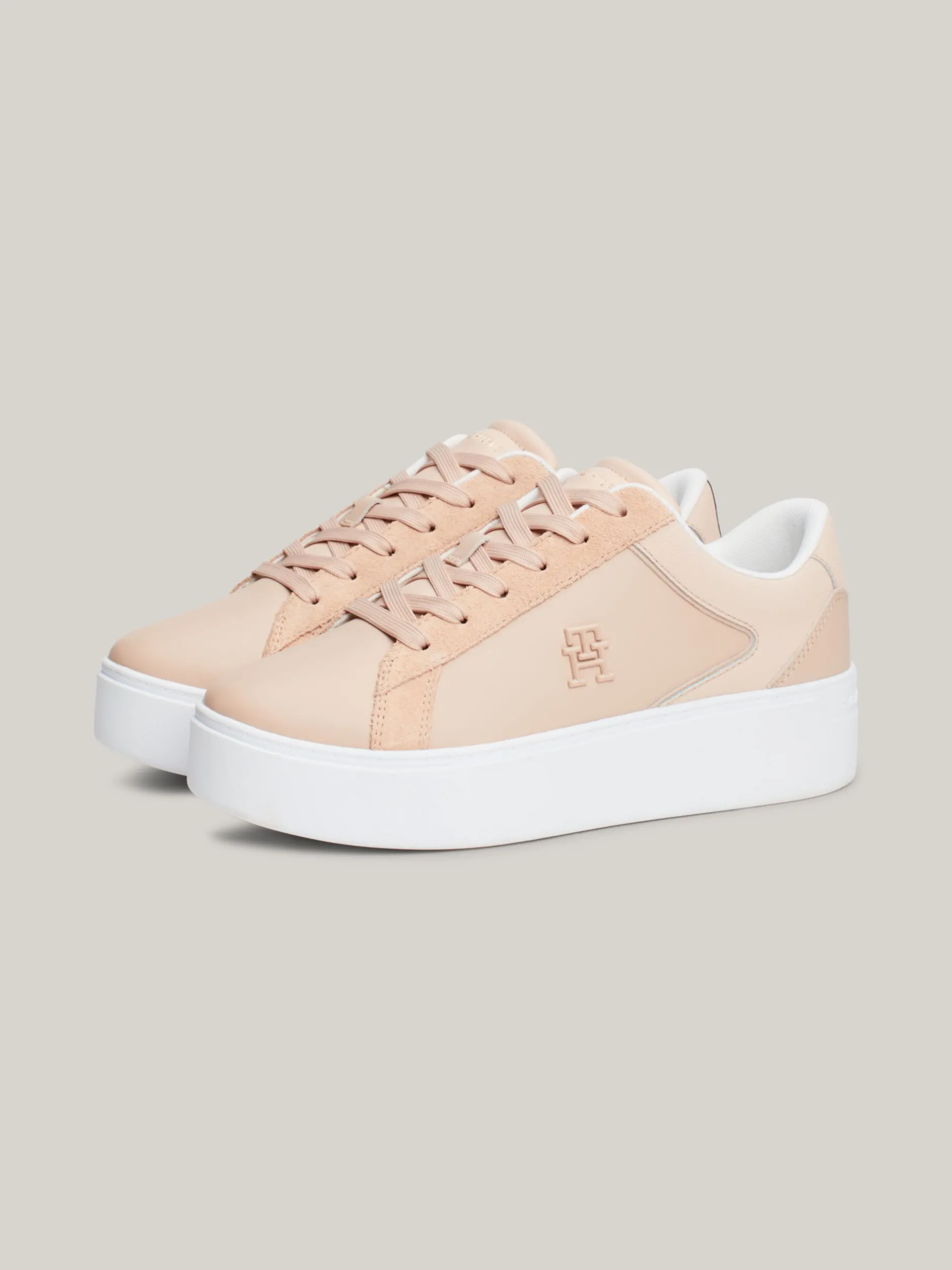 Sneakersy*Tommy Hilfiger Buty Sportowe Casual Chic Na Platformie PINK BLOOM