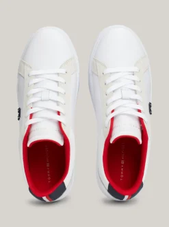 Sneakersy*Tommy Hilfiger Buty Sportowe Casual Chic Na Platformie WHITE