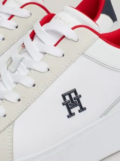 Sneakersy*Tommy Hilfiger Buty Sportowe Casual Chic Na Platformie WHITE
