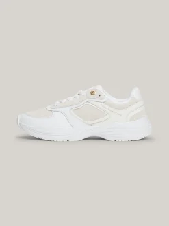 Sneakersy*Tommy Hilfiger Buty Sportowe Do Biegania O Mieszanej Fakturze WHITE