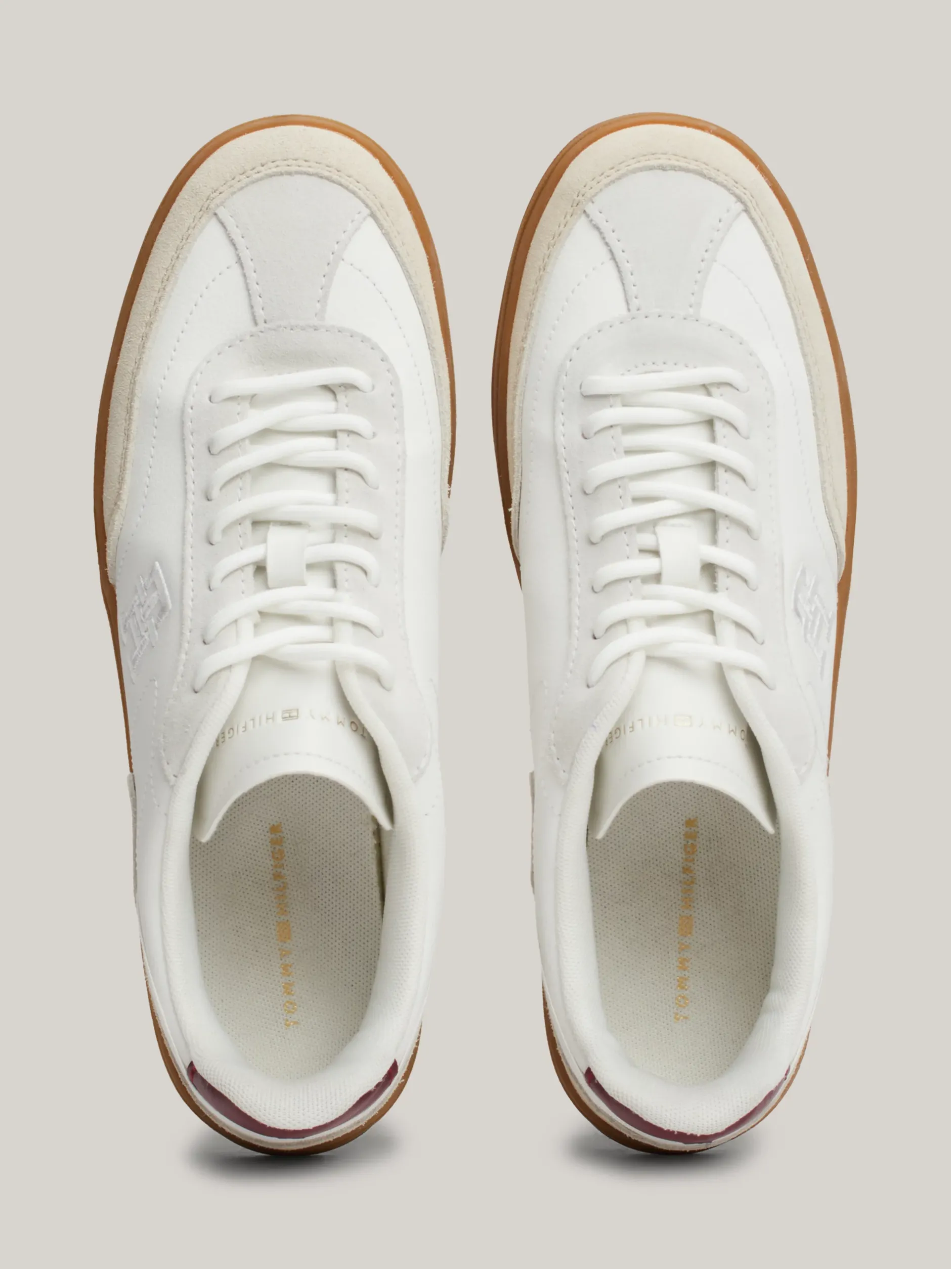 Sneakersy*Tommy Hilfiger Buty Sportowe Heritage Z Zamszu CLASSIC BEIGE
