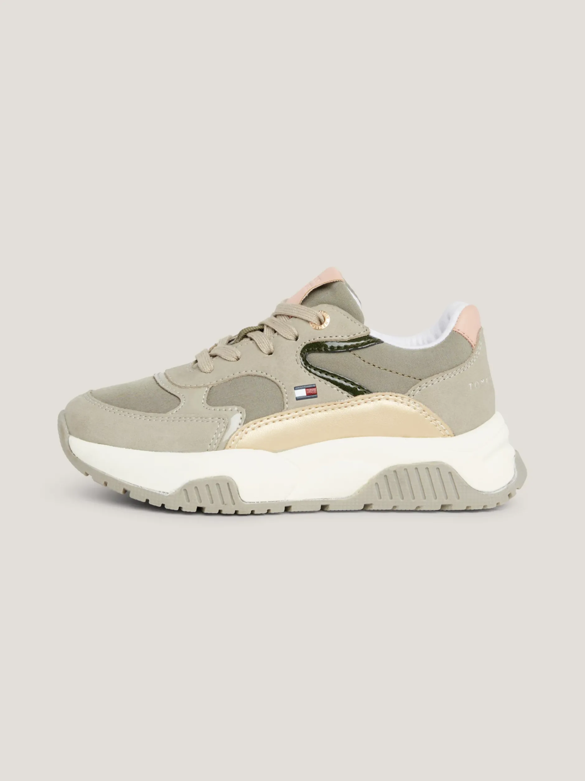 Obuwie I Akcesoria*Tommy Hilfiger Buty Sportowe Na Grubej Podeszwie Z Protektorem GREY/MILITARY GREEN