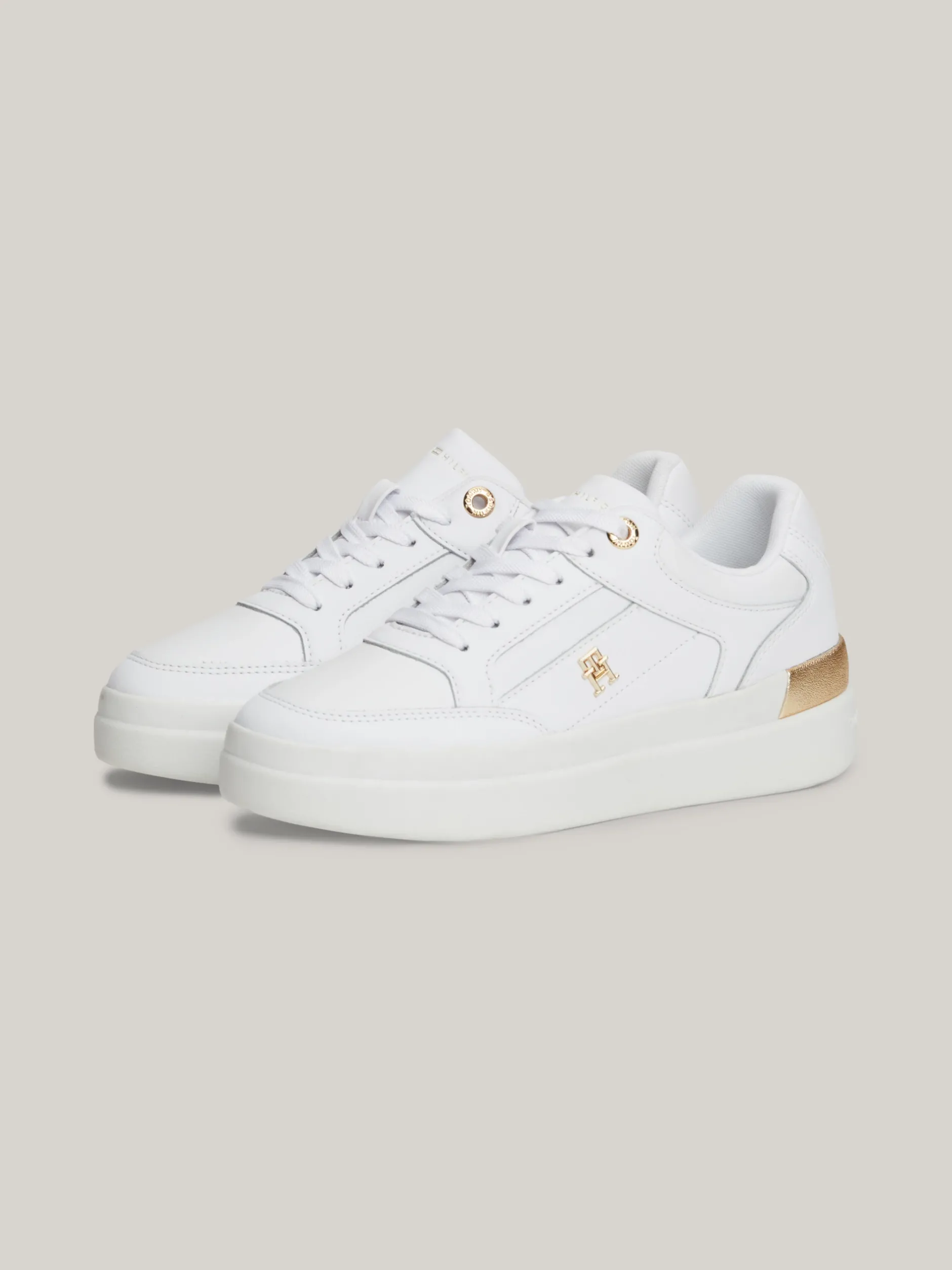 Sneakersy*Tommy Hilfiger Buty Sportowe Na Grubej Podeszwie WHITE
