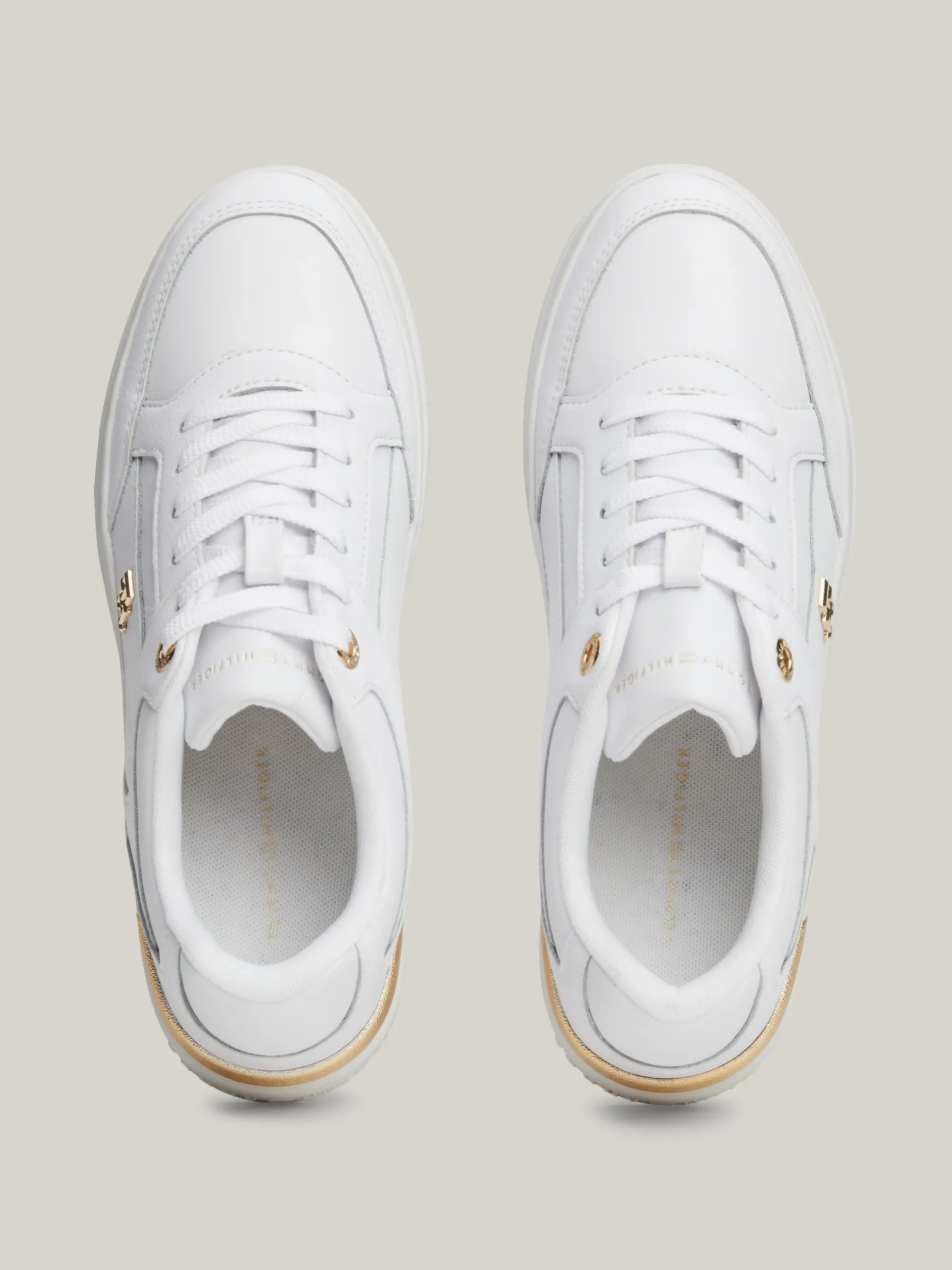 Sneakersy*Tommy Hilfiger Buty Sportowe Na Grubej Podeszwie WHITE