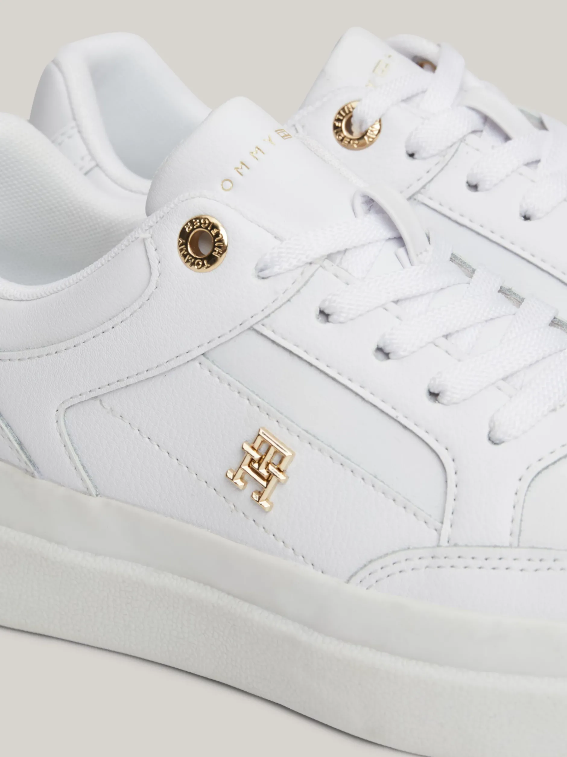 Sneakersy*Tommy Hilfiger Buty Sportowe Na Grubej Podeszwie WHITE