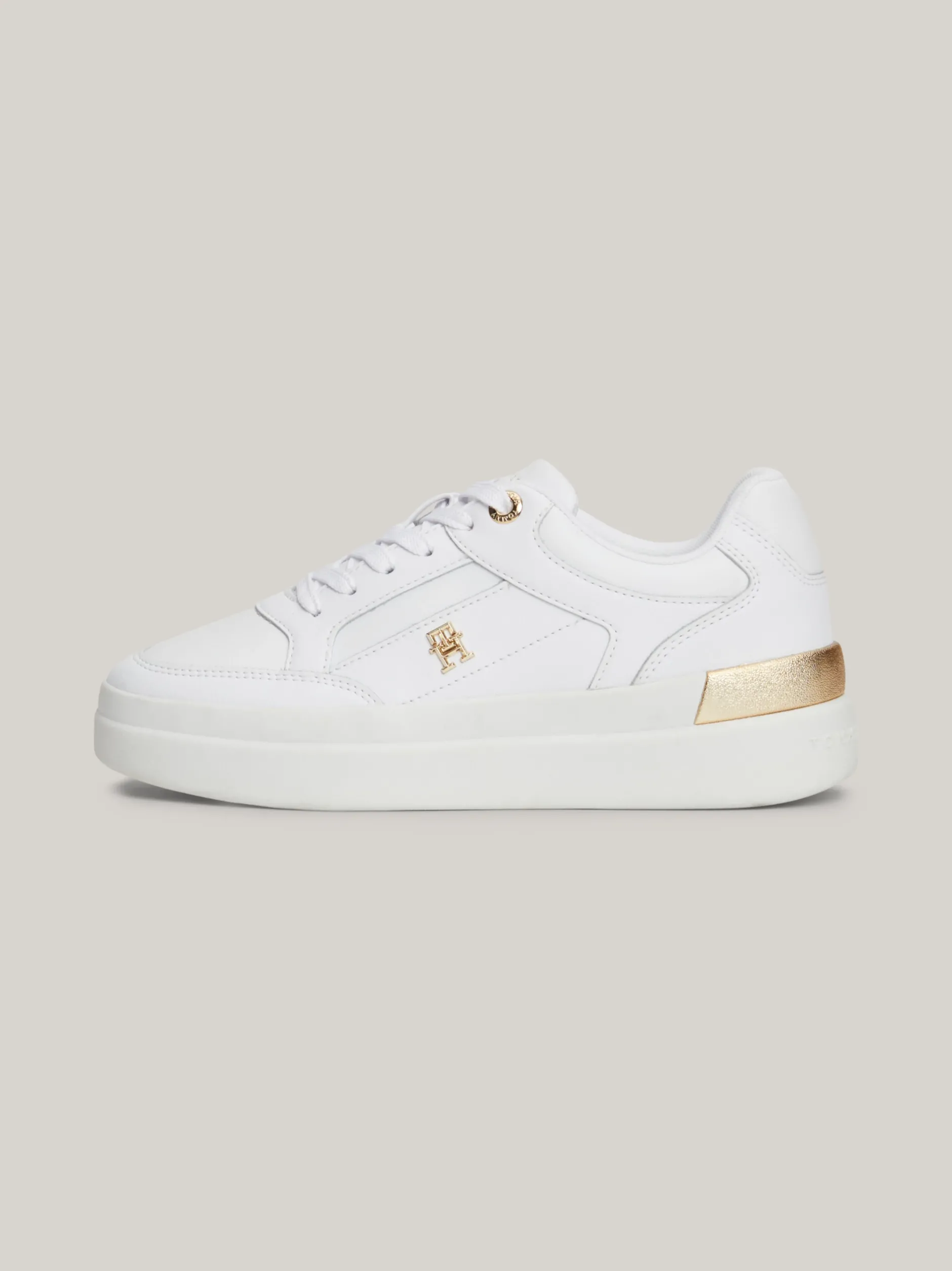 Sneakersy*Tommy Hilfiger Buty Sportowe Na Grubej Podeszwie WHITE