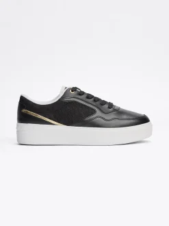 Sneakersy*Tommy Hilfiger Buty Sportowe Na Platformie Z Monogramem TH BLACK