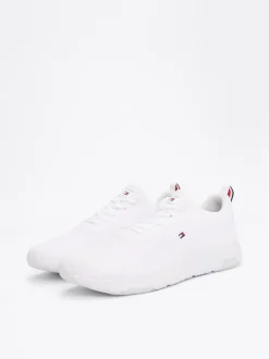 White Trainers|Sneakersy*Tommy Hilfiger Buty Sportowe Z Dzianinową Cholewką WHITE
