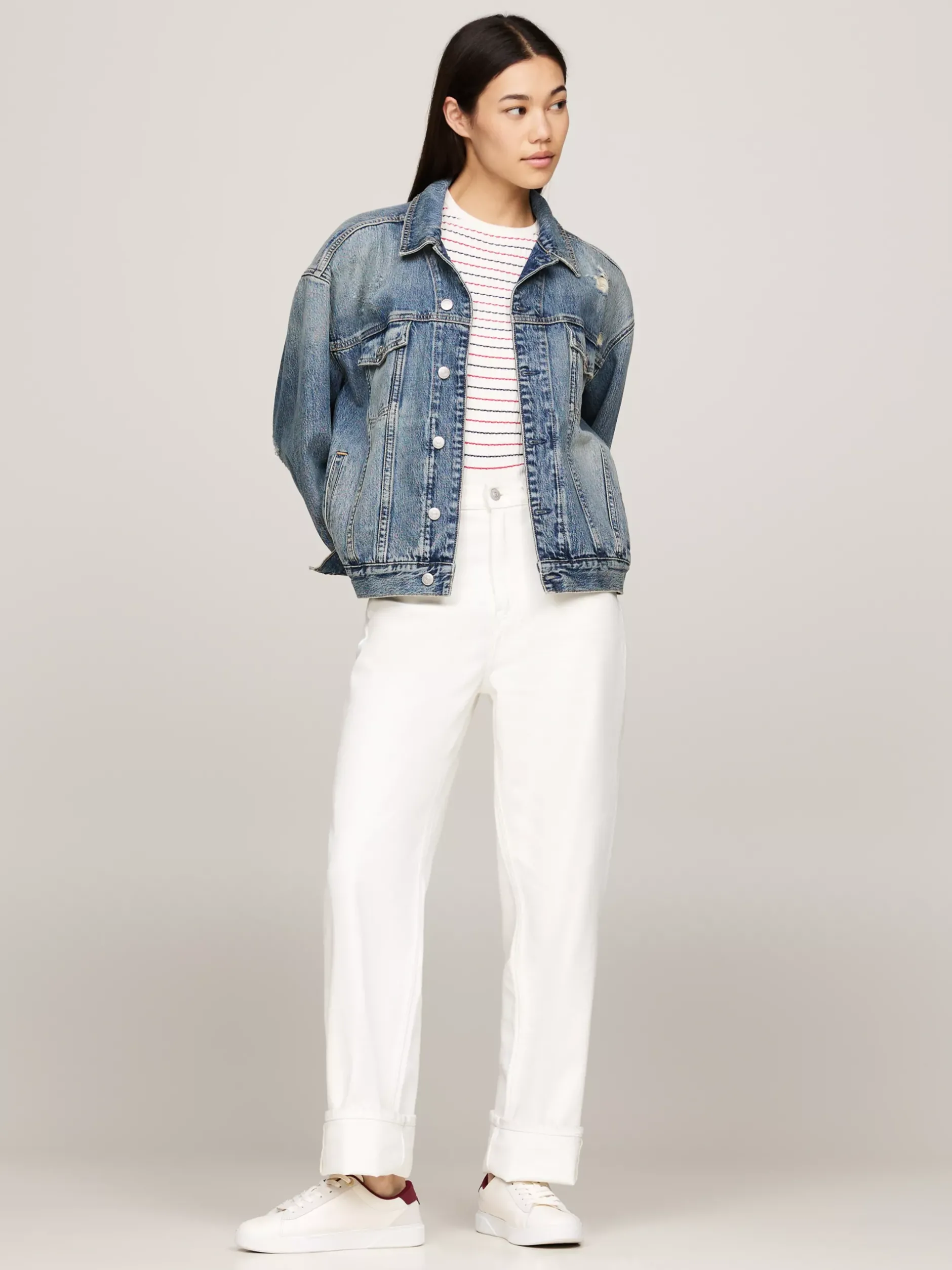 Sneakersy*Tommy Hilfiger Buty Sportowe Z Metalowymi Elementami ANCIENT WHITE