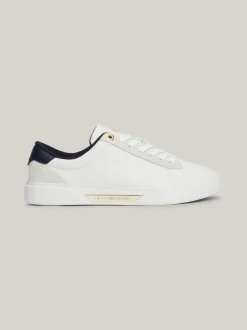 Sneakersy*Tommy Hilfiger Buty Sportowe Z Metalowymi Elementami ECRU
