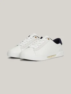Sneakersy*Tommy Hilfiger Buty Sportowe Z Metalowymi Elementami ECRU