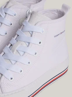 Obuwie I Akcesoria*Tommy Hilfiger Buty Sportowe Za Kostkę Z Logo WHITE