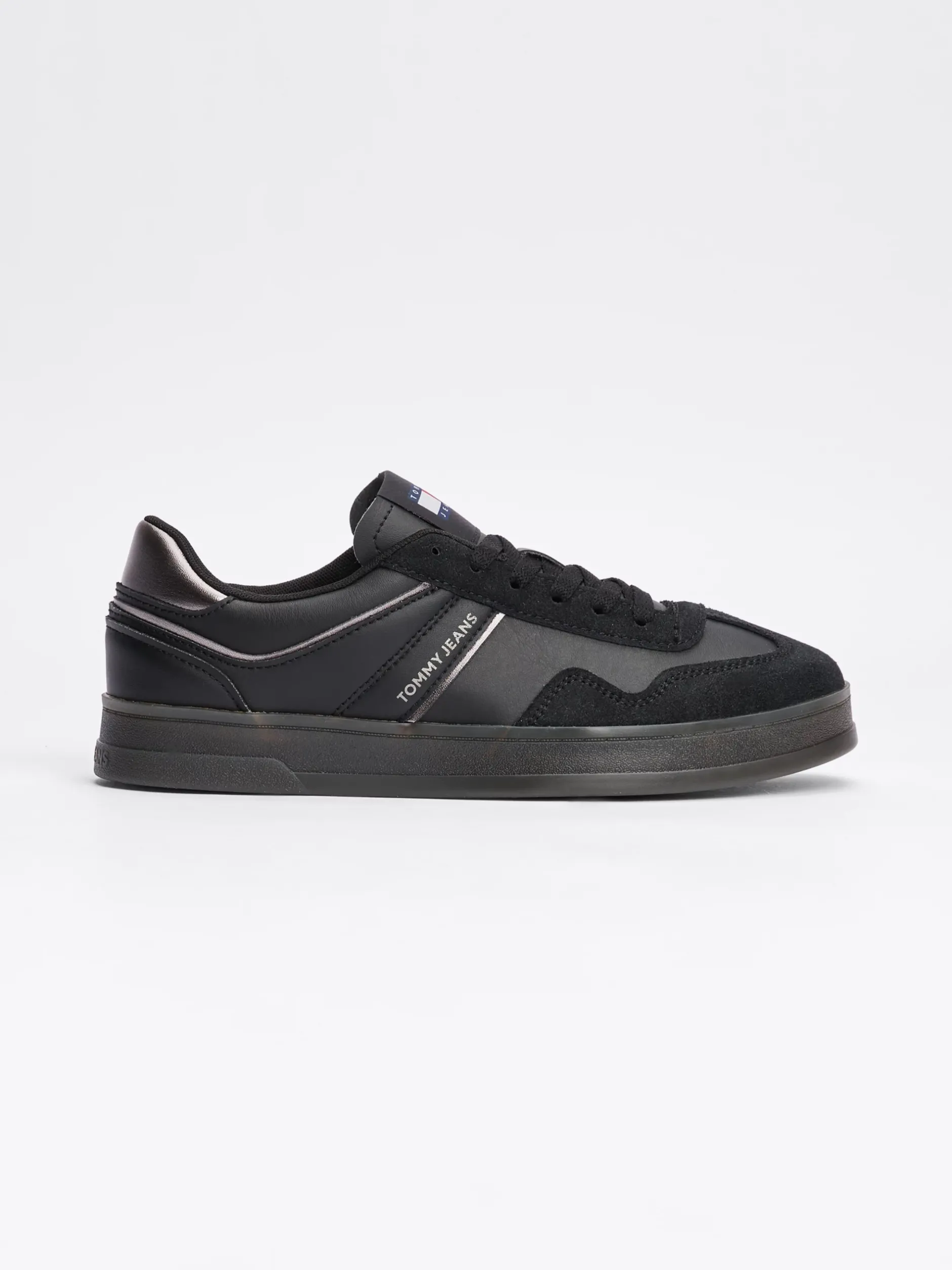 Sneakersy*Tommy Hilfiger Buty Sportowe Ze Skóry Greenwich Z Logo BLACK