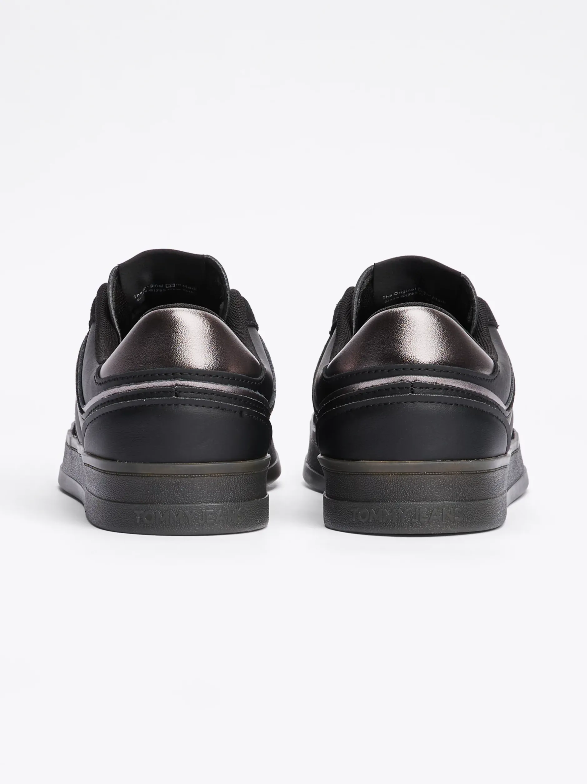 Sneakersy*Tommy Hilfiger Buty Sportowe Ze Skóry Greenwich Z Logo BLACK