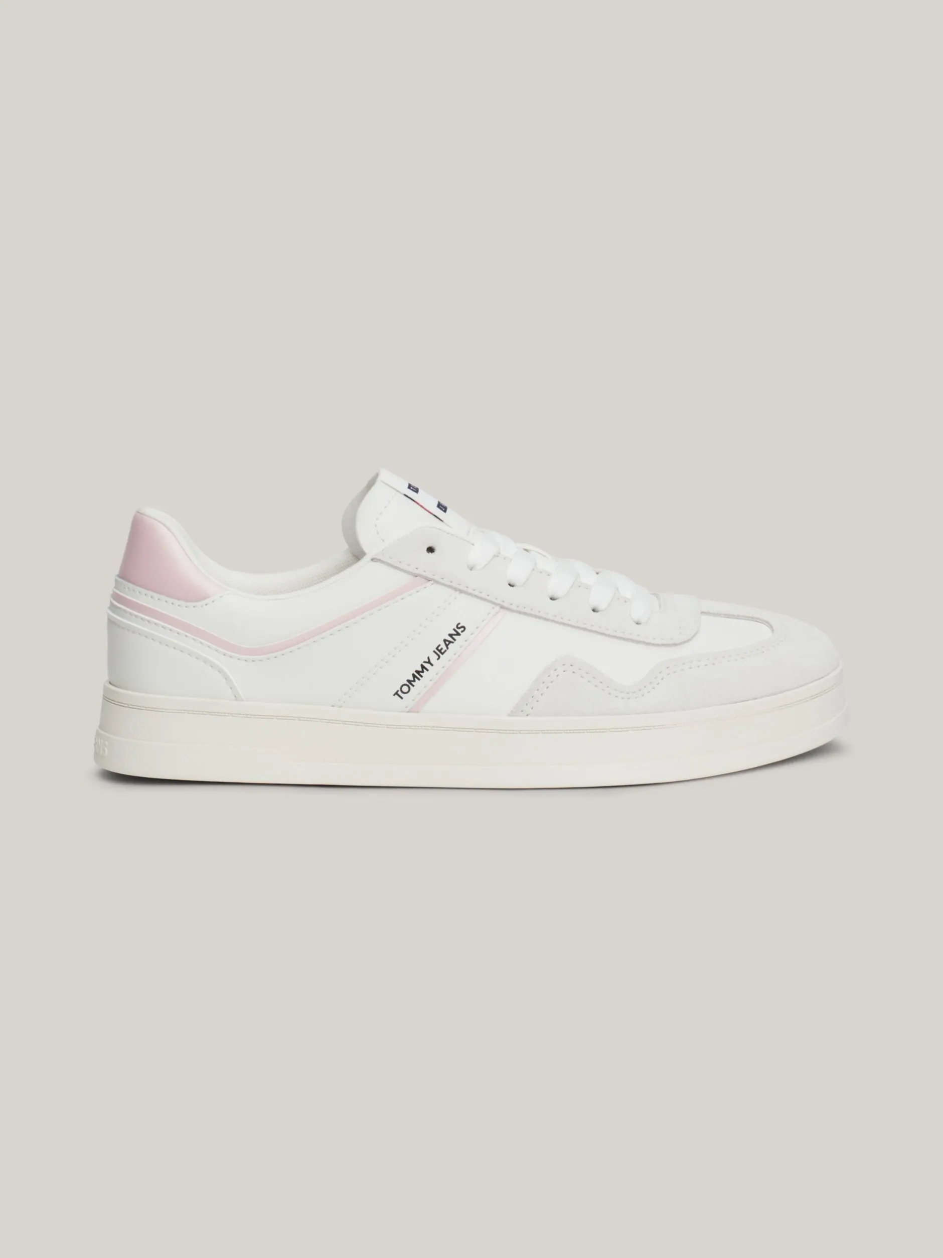 Sneakersy*Tommy Hilfiger Buty Sportowe Ze Skóry Greenwich Z Logo MISTY PINK
