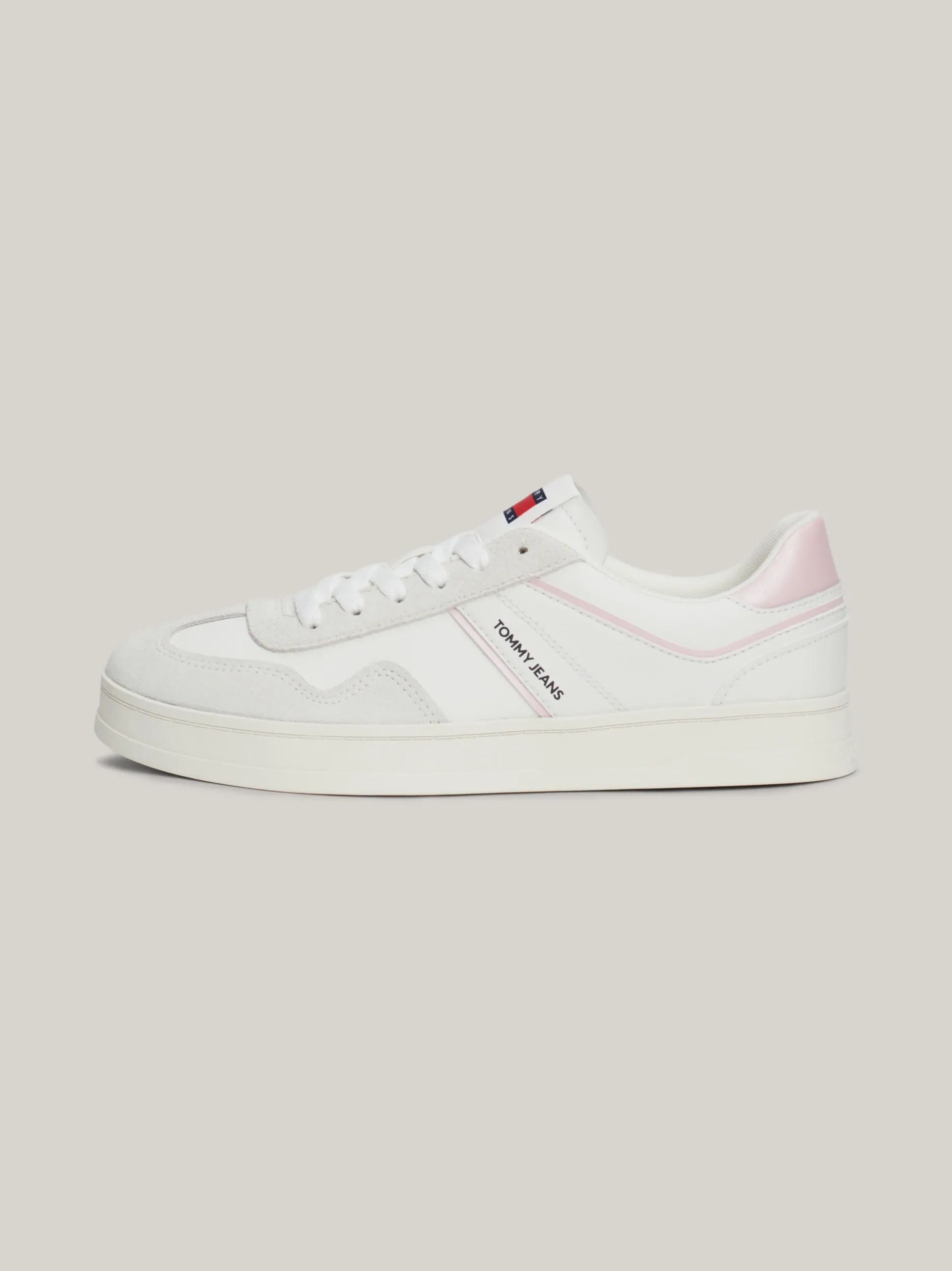 Sneakersy*Tommy Hilfiger Buty Sportowe Ze Skóry Greenwich Z Logo MISTY PINK