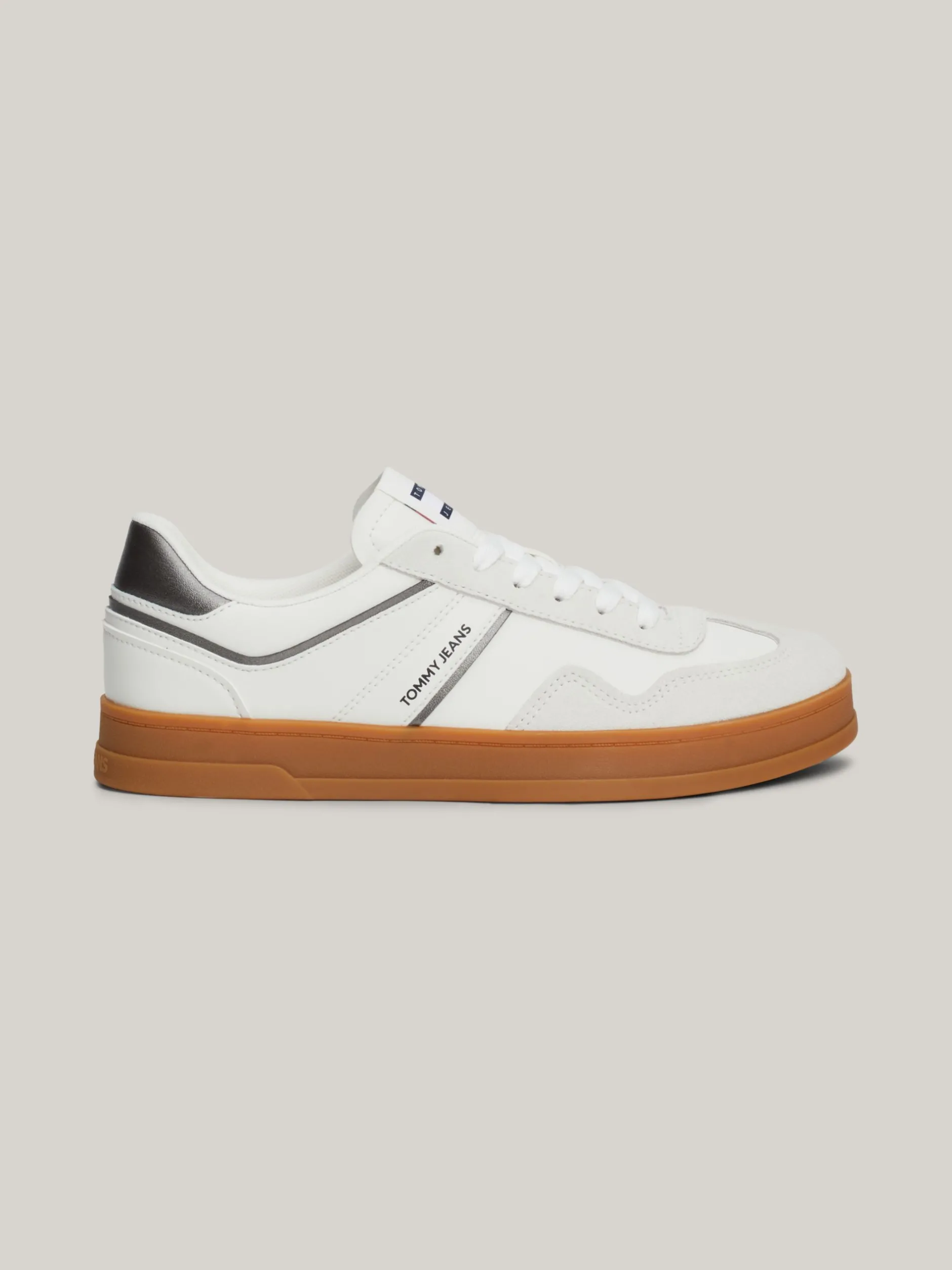 Sneakersy*Tommy Hilfiger Buty Sportowe Ze Skóry Greenwich Z Logo WARM STONE