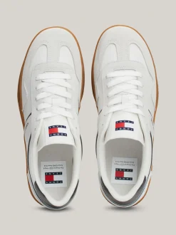 Sneakersy*Tommy Hilfiger Buty Sportowe Ze Skóry Greenwich Z Logo WARM STONE