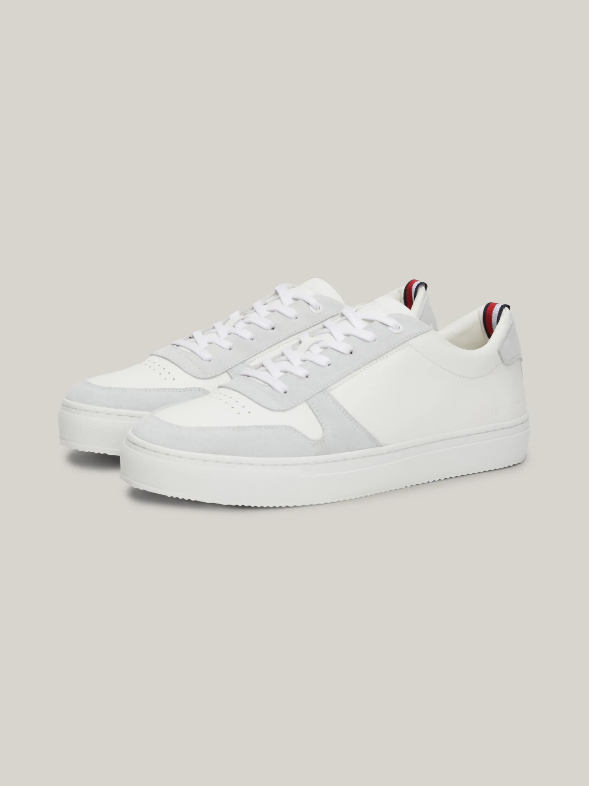 White Trainers|Sneakersy*Tommy Hilfiger Buty Sportowe Ze Skóry Premium Z Logo WHITE