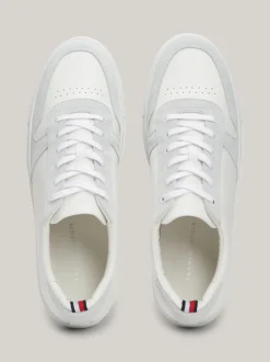 White Trainers|Sneakersy*Tommy Hilfiger Buty Sportowe Ze Skóry Premium Z Logo WHITE